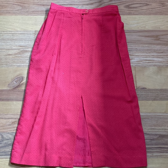 Mister Leonard Bright Red 3 Piece Skirt Set, Size 10 (tag missing). - Picture 9 of 13